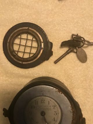 2 Vintage Detex Newman Prison Time Clocks w/ Cases & Keys (Not) 3