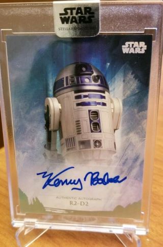 Kenny Baker R2 - D2 2018 Topps Star Wars Stellar Auto Autograph 40/40
