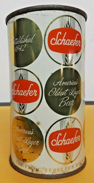 Vintage 1960s Schaefer Beer Flat Top Unfilled/unused 12 Oz Metal Can Albany Ny