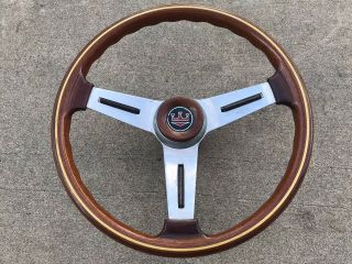 Rare Vintage Collaudo Italy Inlaid Wood Maserati Steering Wheel