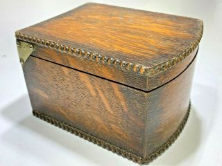 Antique Rare Victorian Travel Beaded Wood Tea Box Container