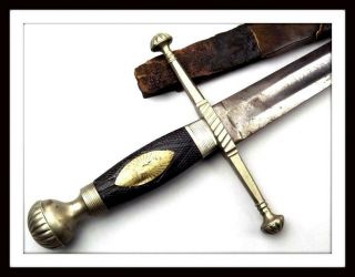 Antique 18th C.  American Revolution Era Scottish Broad Sword With Royal Cipher