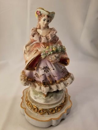 Vintage Porcelain Wales China Hand Painted Figurine Made In Japan C.  1960 