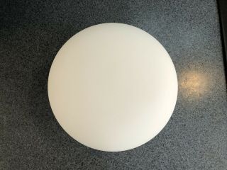 Mid Century Modern White Glass Mushroom Lamp Shade Globe Lightcraft Laurel 2