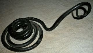 Antique C.  1750 - 70s Forged Iron Swirling Candle Stick Revolutionary War Era Vafo