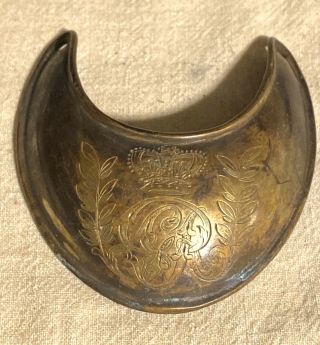 Rare Revolutionary War Officer Flame British Gorget Exceptional Find Authentic