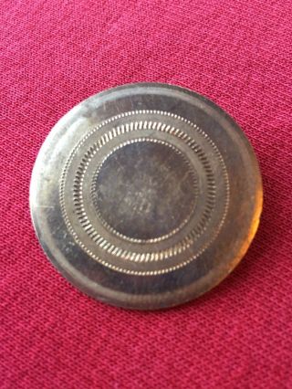 Large 18th Century Antique Colonial Engraved & Chased Button
