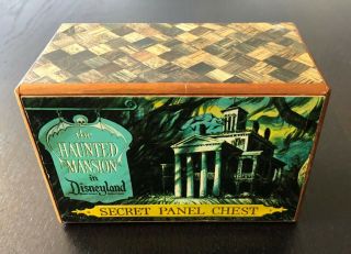 Vintage Walt Disney World Haunted Mansion Secret Panel Chest Box With Drawer