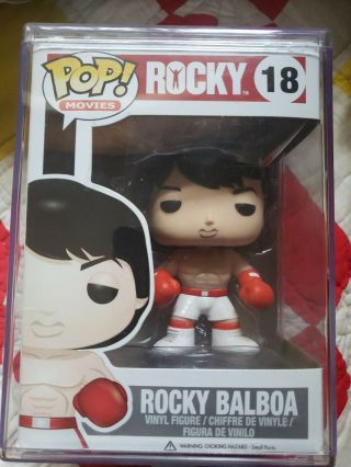 Bnib Funko Pop Movies Rocky Balboa 18 Vaulted Retired In Pop Stacks Protector
