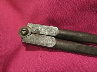 vintage antique HAND FORGED blacksmith steel dividers 1700s 1800 ' s civil war era 2