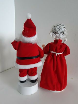 Telco Motionette Santa and Mrs.  Claus Candle Music Dance 1994 Vintage 2