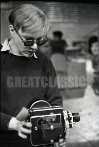 Andy Warhol W/ Camera In Factory Studio Nyc 1964 Camera Negative Peter Basch