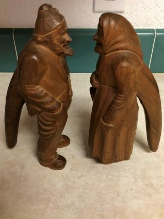 Old Man & Woman Nutcracker - Hand Carved - Willi Huggler