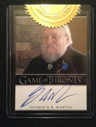 Game Of Thrones Season 2 George Rr Martin Autograph Card Auto Signed Rittenhouse