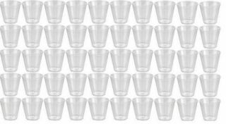 Clear Plastic Disposable Shot Glasses Cups Hard For Party Jelly 1oz 20ml