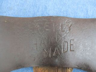Vintage Kelly Hand Made Axe Head Embossed needs Restore Double bit 2