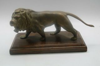 Vintage 1970s Sarreid Ltd Made In Spain Bronze Lion 10.  25 " Sculpture