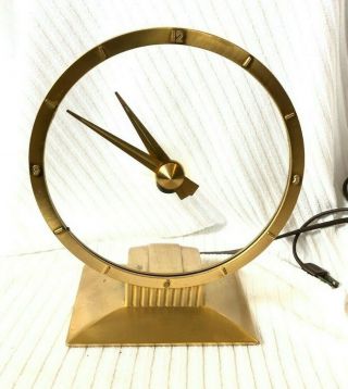 Vintage Jefferson Golden Hour Electric Art Deco Mystery Clock Perfect.