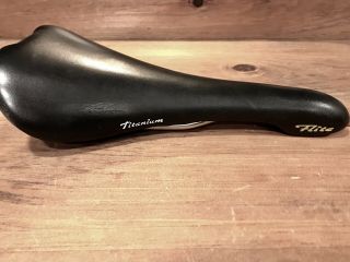 Selle Italia Flite Titanium Rails Bicycle Saddle - Vintage 1994 - Black