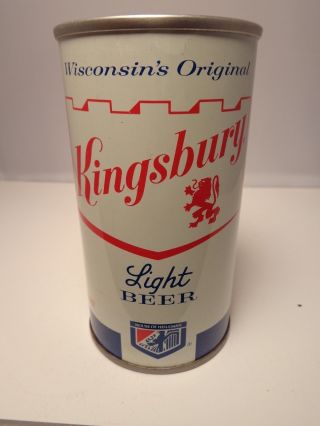 Kingsbury Light Straight Steel Pull Tab Beer Can 85 - 4 Sheboygan,  Wisconsin