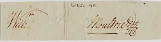 William Moultrie.  Signature.  Revolutionary War Genl,  Hero Of The South,  Sc Gov.