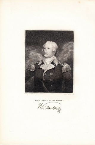 WILLIAM MOULTRIE.  Signature.  Revolutionary War Genl,  hero of the South,  SC Gov. 2