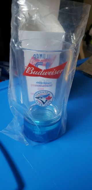 BUDWEISER Home Run Glass Toronto Blue Jays Blue Light Synced Home Run 3