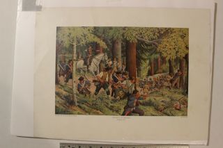 Battle Of Oriskany Print By E.  N.  Clark And Utica Mutual Insurance Co 1777 - 1936