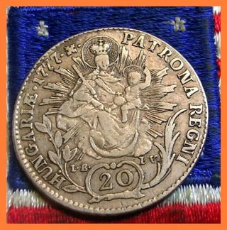 Hessian Soldier 1777 Austrian 20 Kreuzer Colonial Revolutionary War Era Coin Xf