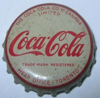 Coca - Cola Soda Bottle Cap; Head Office,  Toronto,  Canada; Cork