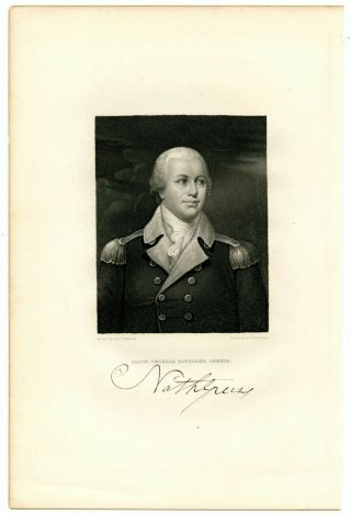 Nathanael Greene,  Revolutionary War/continental Army General,  Engraving (8243)