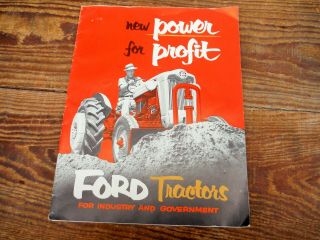 Vintage Ford 650 850 Industrial Tractor Brochure 1940 