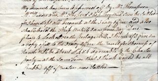 1783,  HMS Providence,  British Troop Transport,  Capt.  Ritchie signed letter 2