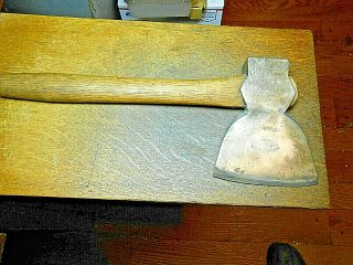C1890 Fayette R Plumb Broad Hatchet Axe With Early Oval Frp Anchor Fine