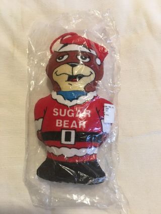 Vintage 1990 Kraft Sugar Bear Christmas Ornament / Soft & Stuffed