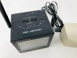 Vintage Sony FDM - 330 Watchman TV w/ Power Adapter A001 3