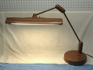 Vintage Industrial Articulating Desk Lamp,  Great Shape,  Huge And Over 20lbs