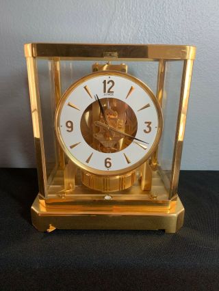 Vintage Jaeger Atmos Le Coultre Caliber 528 - 6 Swiss Mantle Clock Serial 468985