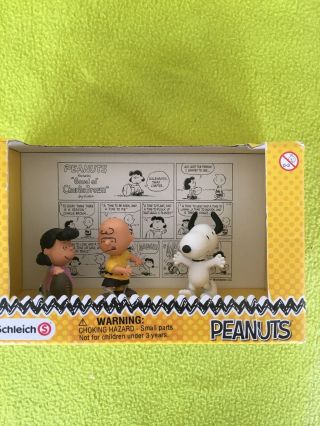 Schleich Peanuts Comic Strip Figure Set Snoopy Charlie Brown Lucy