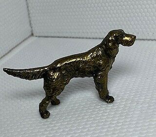 Antique Brass Bronze Hunting Dog Setter Retriever Figurine