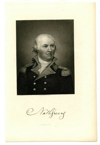 Nathanael Greene,  Revolutionary War/continental Army General,  Engraving (8278)