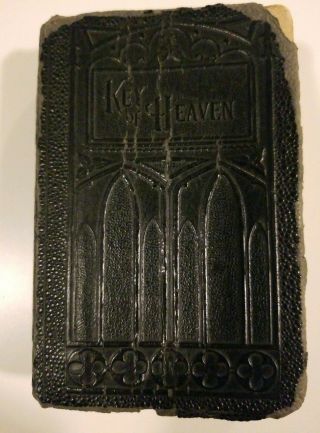 1939 Key Of Heaven,  Lelen,  Leather Bound Catholic Prayer Devotions Book