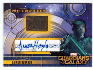 2014 Guardians Of The Galaxy Csa - 6 Djimon Hounsou Cosmic Strings Autograph