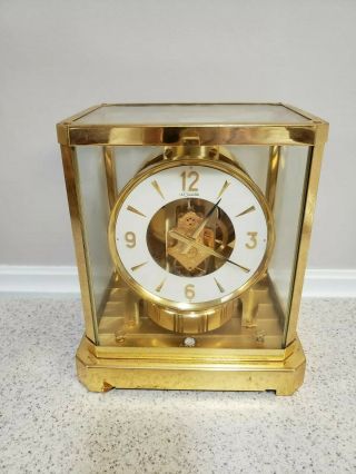 Vtg Lecoultre & Cie Atmos Caliber 528 - 8 Mantel Clock Swiss Parts