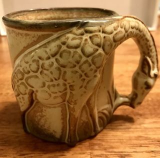 Vintage Giftcraft Giraffe Mug 3d Stoneware