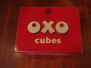 1950 Vintage Large Oxo Cubes Tin Also As A Lunch Box Size 17cm X13cm
