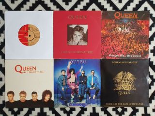 Queen - Joblot Of 6 Orig Uk 7 " Singles Bohemian Rhapsody Freddie Mercury