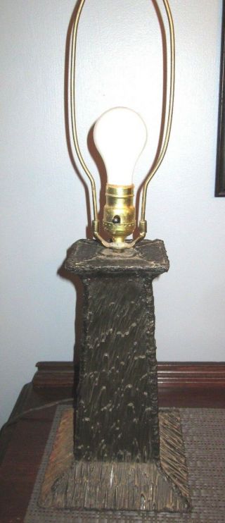 Rare Vintage Antique Heavy Cast Iron Base Table Lamp Sculpture 12 Lbs