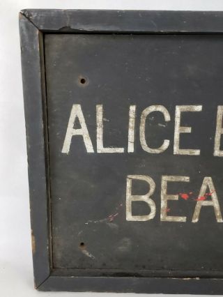 VTG Antique Hand Painted Advertising Sign Wood Beauty Shop Beautician 20 x 12 CT 3