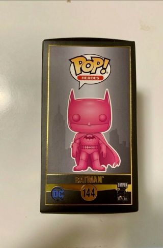2019 NYCC Exclusive Limited Edition Funko Pop Batman Pink Chrome 144 2